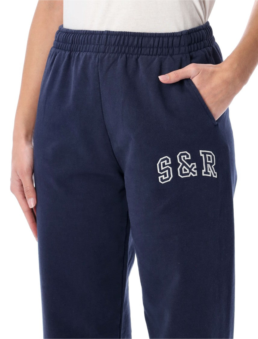 Sporty And Rich S&R Ivy Sweatpants In Navy Blue
