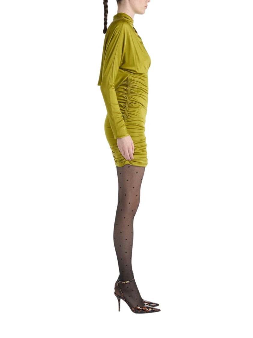Balmain Asymmetrical Draped Bodice Mini Dress