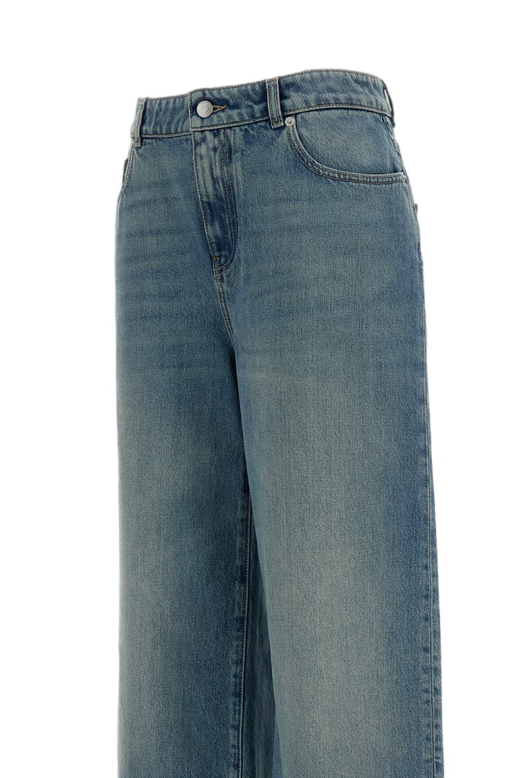 Alexander Mcqueen High-Waisted Straight Leg Denim Trousers
