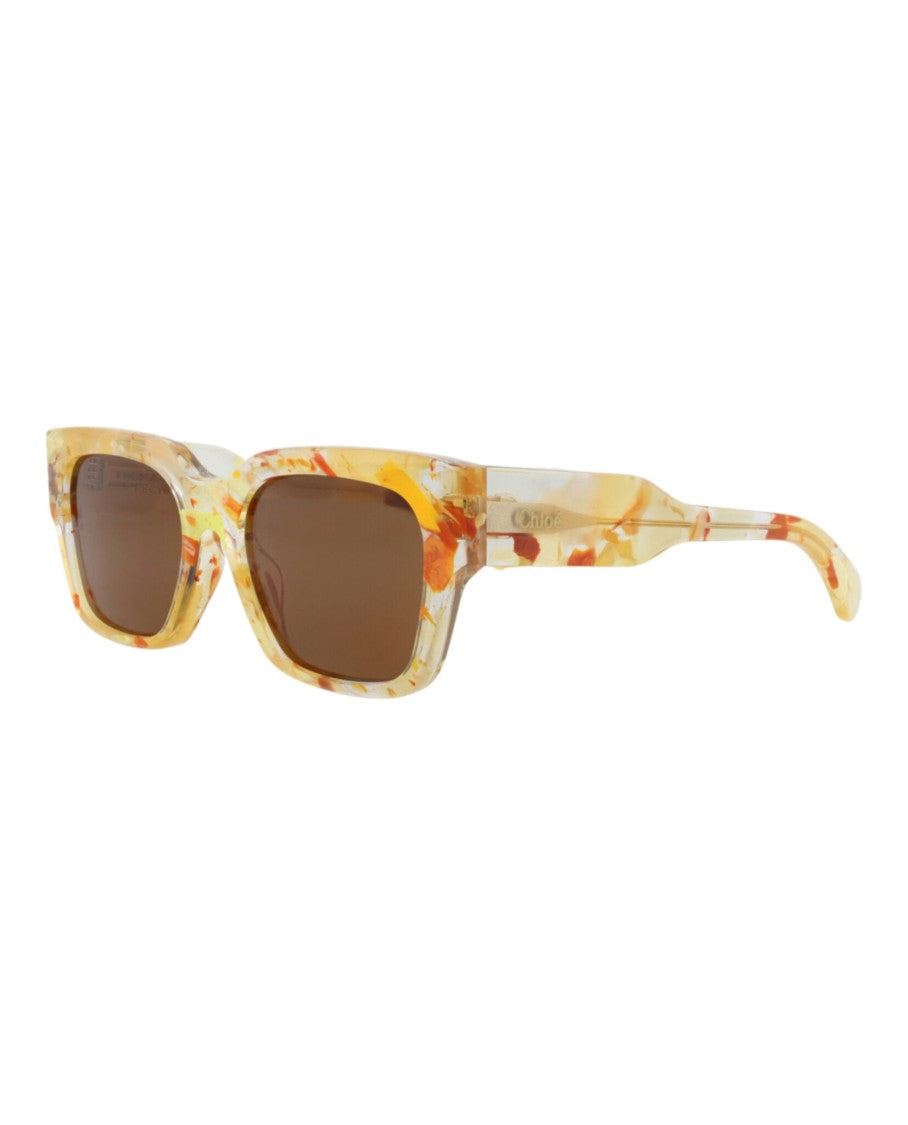Chloé Square-Frame Recycled Acetate Sunglasses
