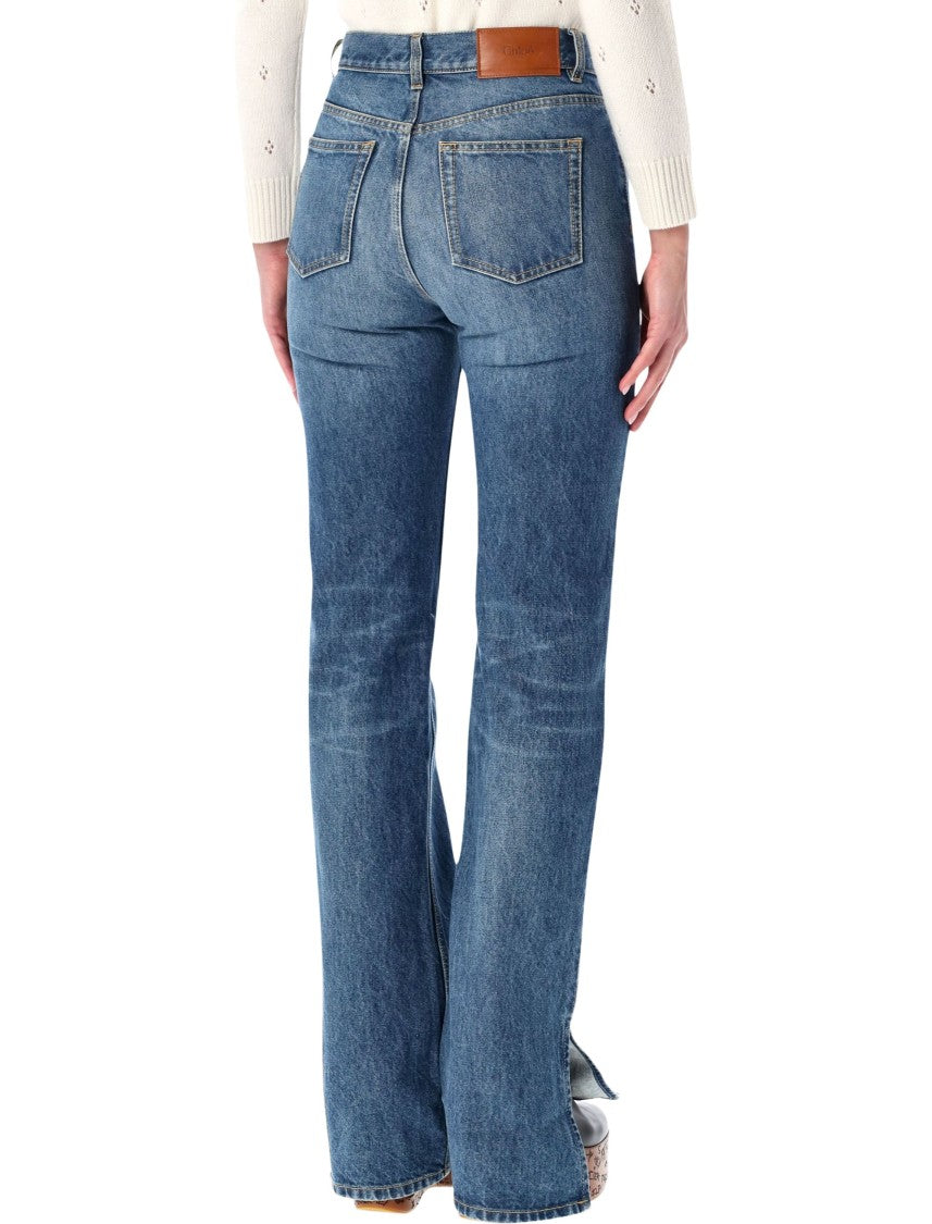 Chloé Chloé Straight-Leg Organic Cotton Indigo Jeans
