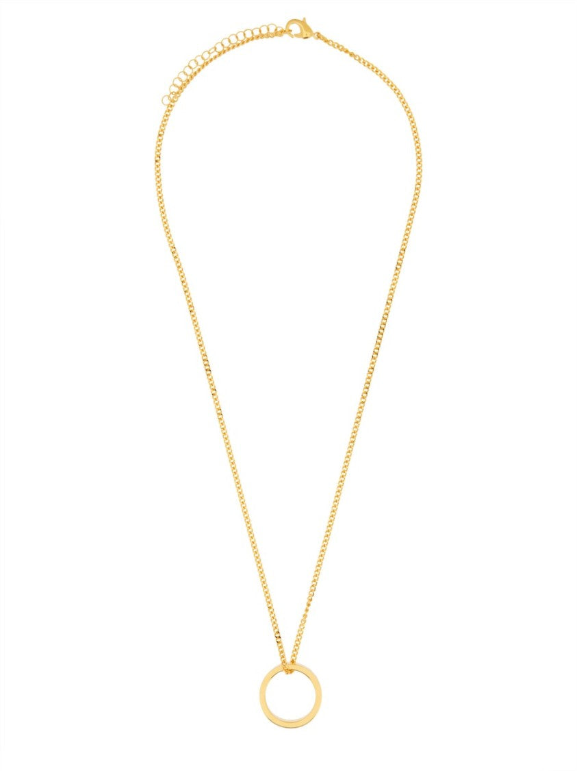 Mm6 By Maison Margiela Minimal Logo Ring Necklace