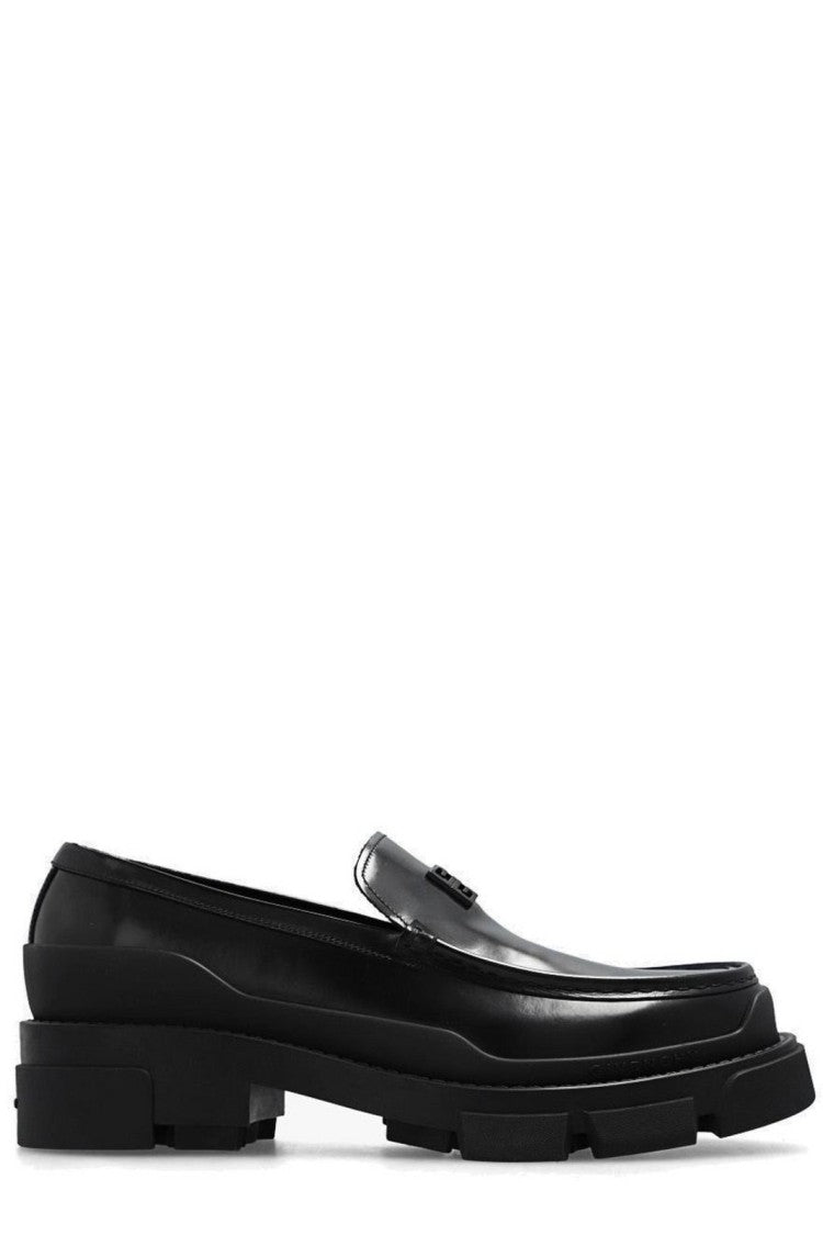 Givenchy Polished Black Loafers With Chunky Rugged Sole