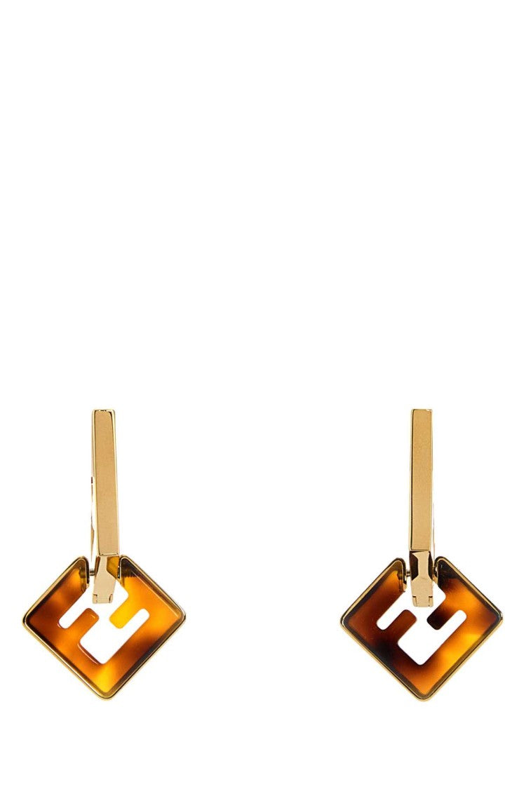 Fendi Printed Plexiglass And Metal Forever Fendi Earrings