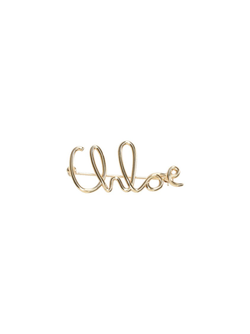 Chloé Gold-Plated Brass Chloé Signature Brooch