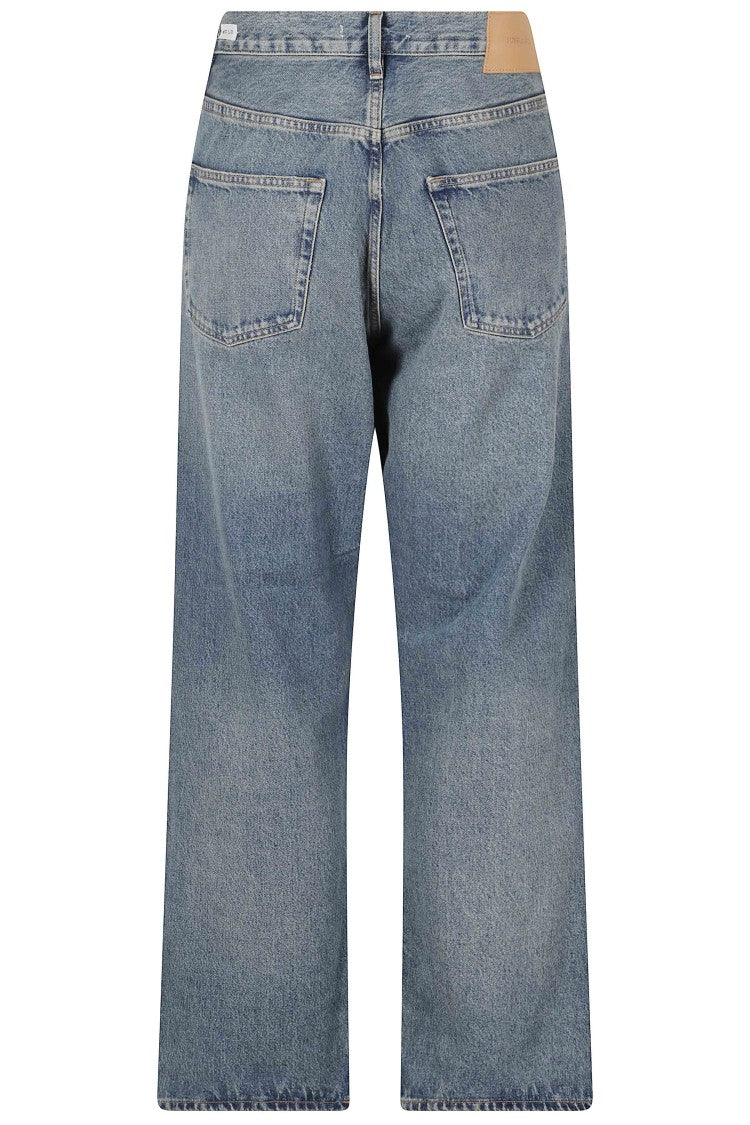 Sunflower Medium Blue Loose-Fit Straight-Leg Cotton Jeans