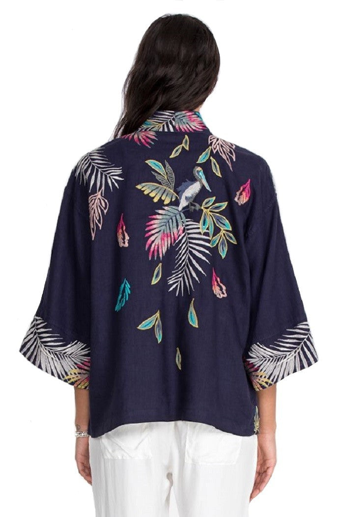 Johnny Was Kaluhi Linen Cropped Kimono - J43621-5