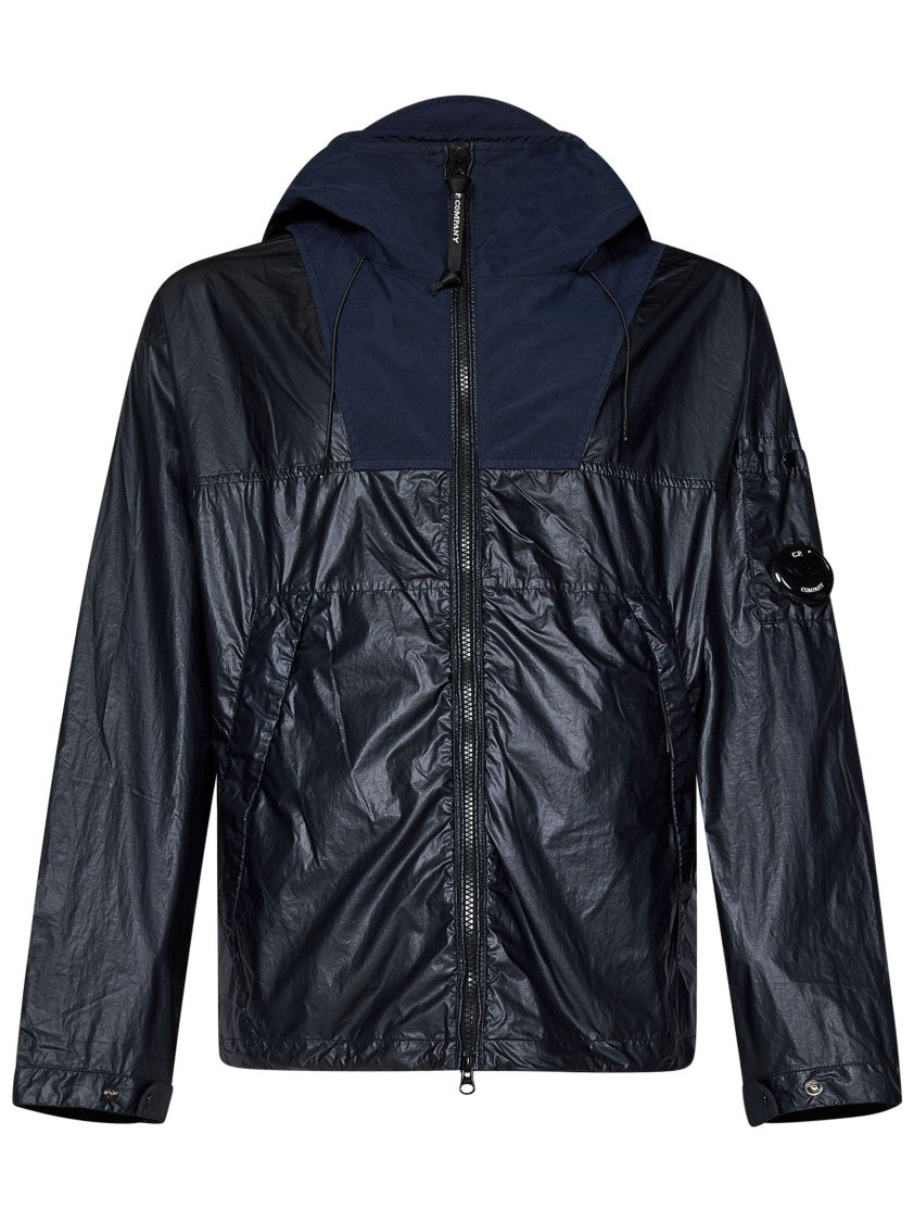 C.P. Company Garment-Dyed Navy Blue Hooded Jacket