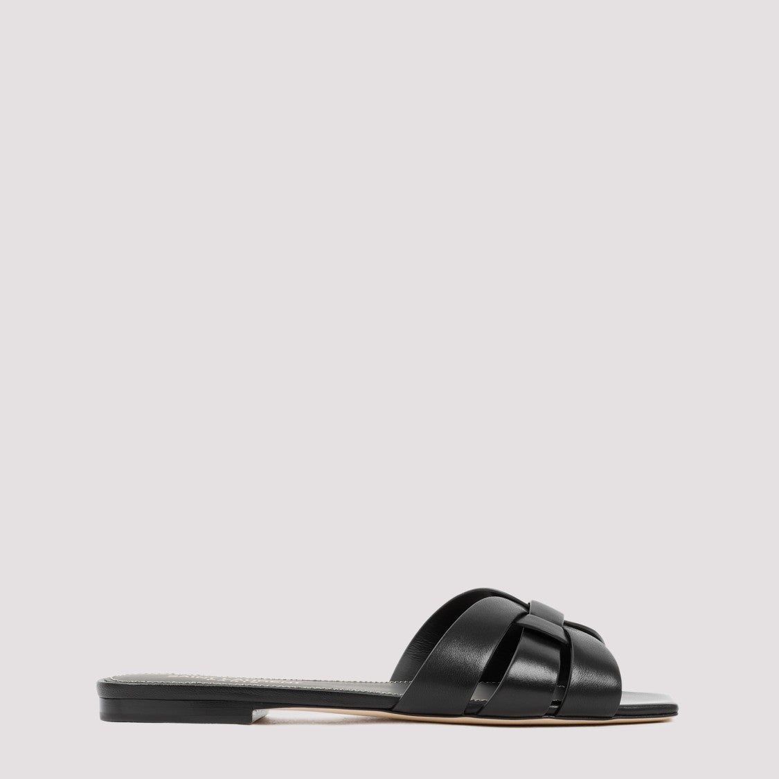 Saint Laurent Black Leather Tribute Flats
