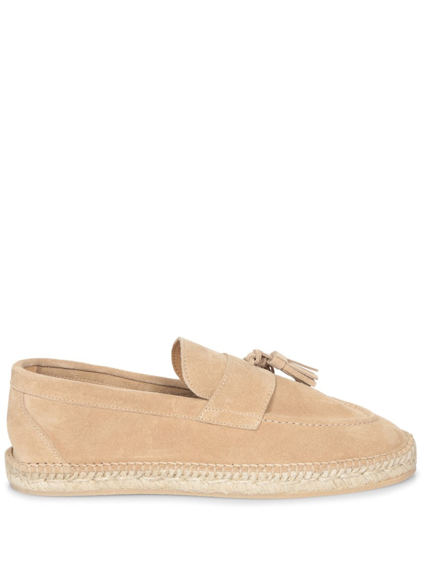 Lardini Beige Suede Espadrilles With Charming Bow Detail