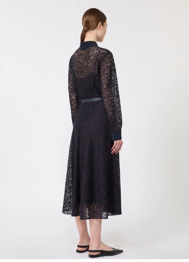 Max Mara Mstricordo Lace Silk Shirt Dress