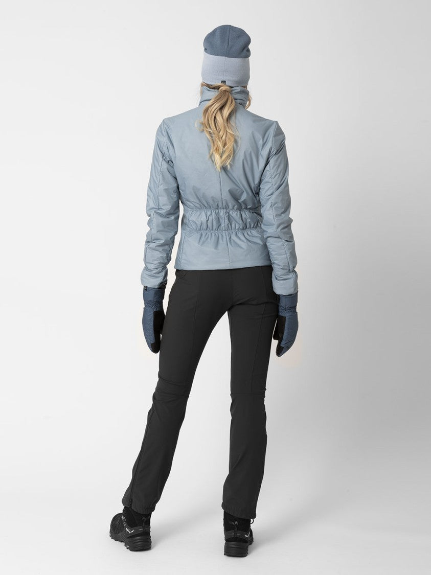 Lamunt Blue Samuela Cashmere High-Collar Fitted Jacket