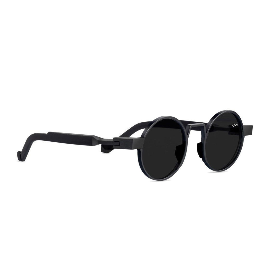 Vava Black Wl0021 Metal Round Sunglasses