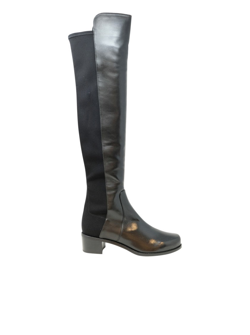 Stuart Weitzman Black Leather Reserve Boots