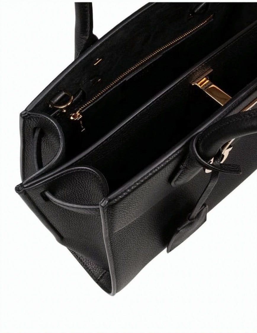 Salvatore Ferragamo Textured Calf Leather Shoulder Bag
