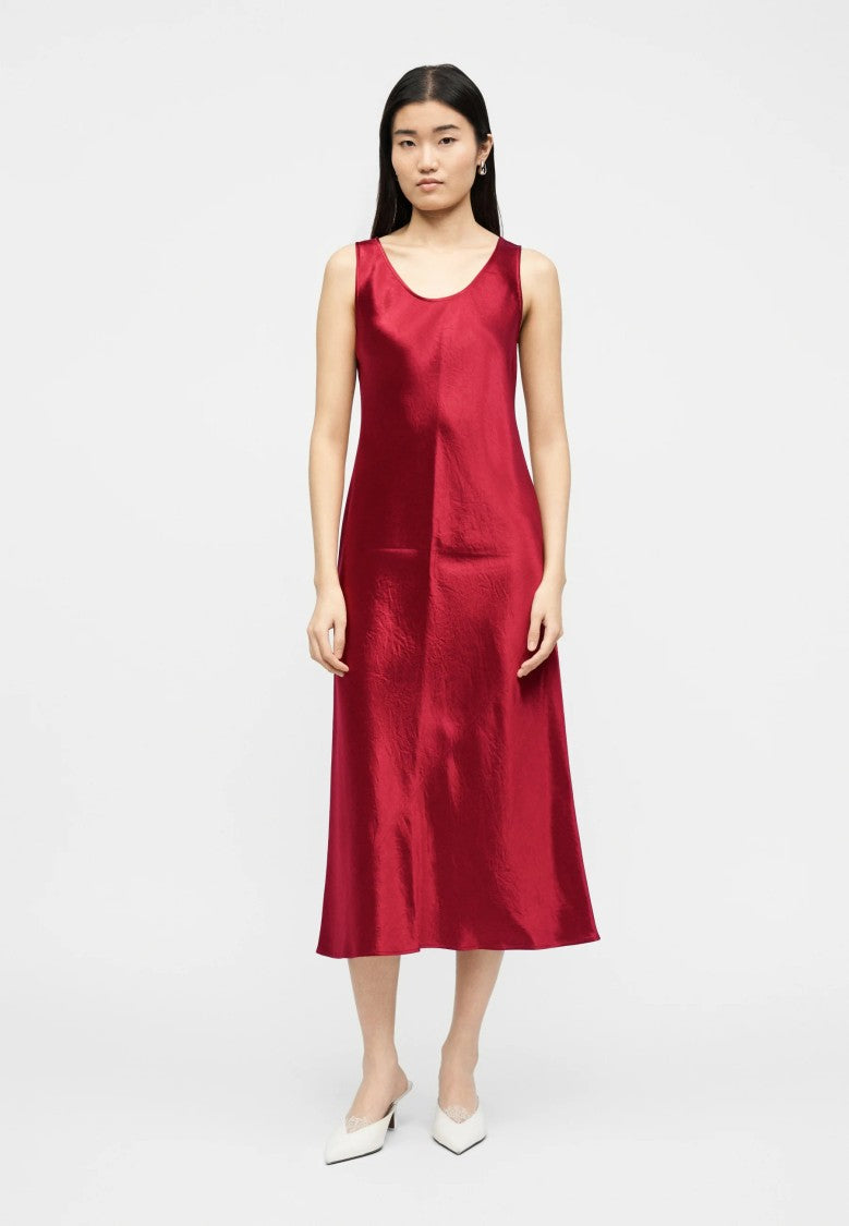 Max Mara Red Acetate Evening Gown