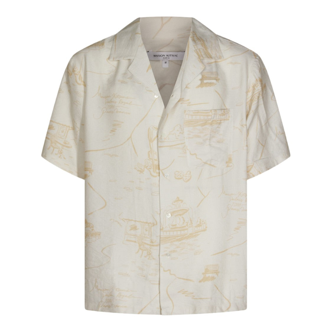 Maison Kitsuné Relaxed Fit Short-Sleeve Shirt With Scenic Print