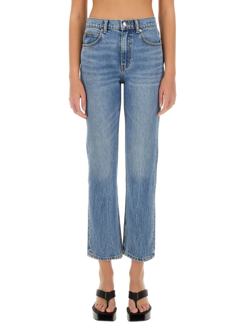 T By Alexander Wang Light Wash High Waist Jeans