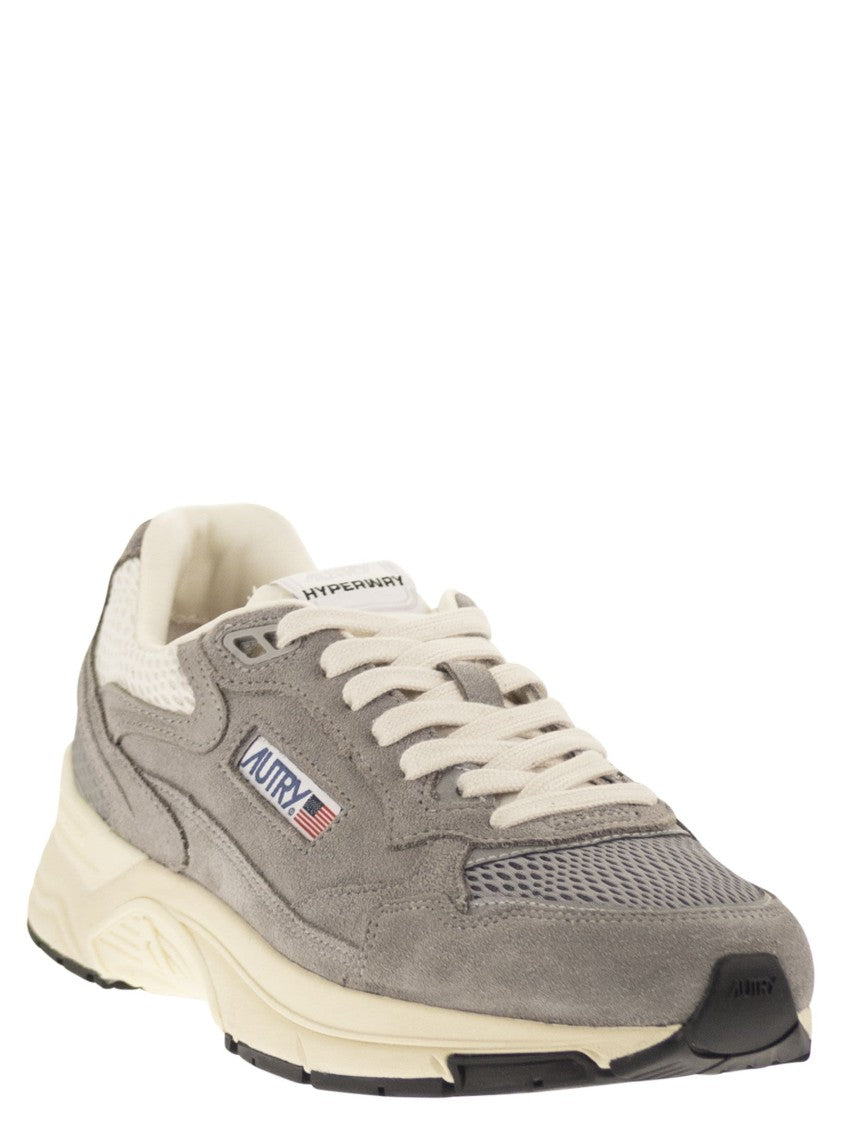 Autry Hyperway - Suede And Mesh Trainers