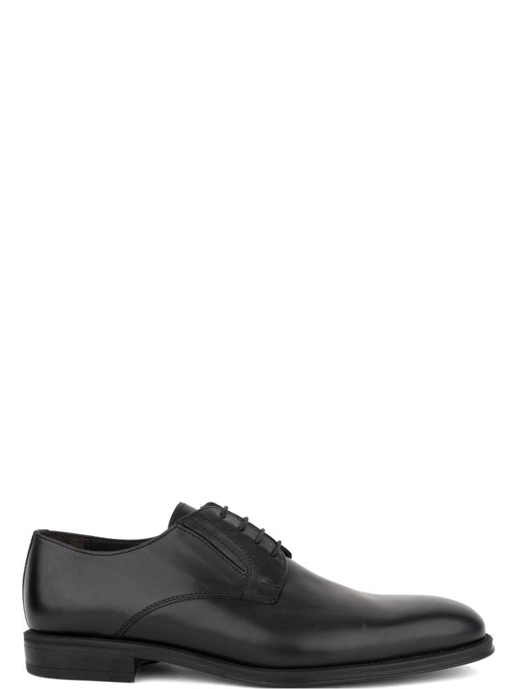 John Harrison Black Leather Classic Lace-Up Formal Shoes