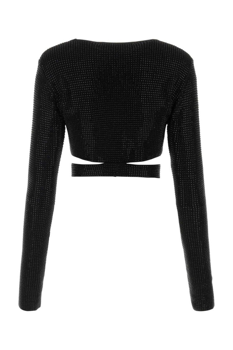 Andreâdamo Embellished Viscose Blend Top