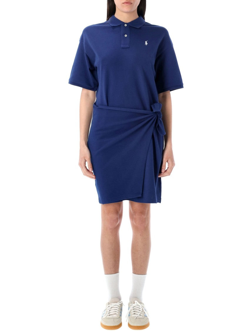 Polo Ralph Lauren Faux-Wrap Skirt Polo Mini Dress