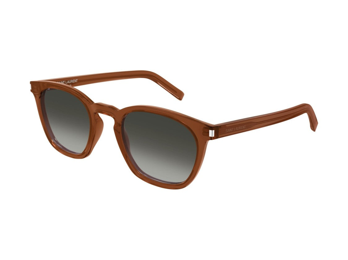 Saint Laurent Grey Sl 28 Gradient Metallic Square Sunglasses