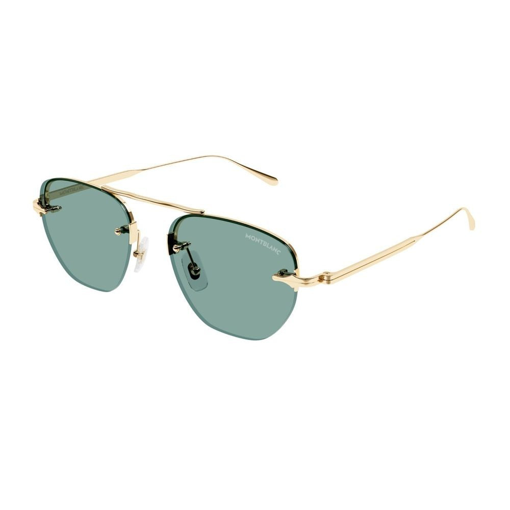 Montblanc Mb0404s Linea Nib Geometric Metal Frame Sunglasses