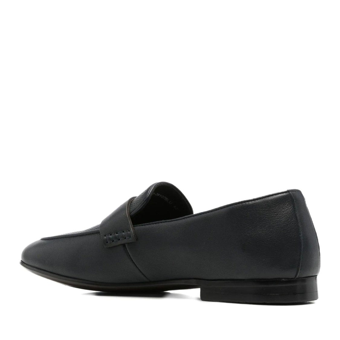 Alberto Gozzi Blue Perforated Vamp Leather Flats