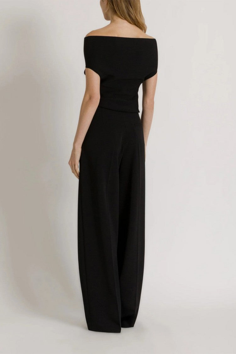 Alberta Ferretti Black Keyhole Neckline Ball Closures Viscose-Blend Tank Top