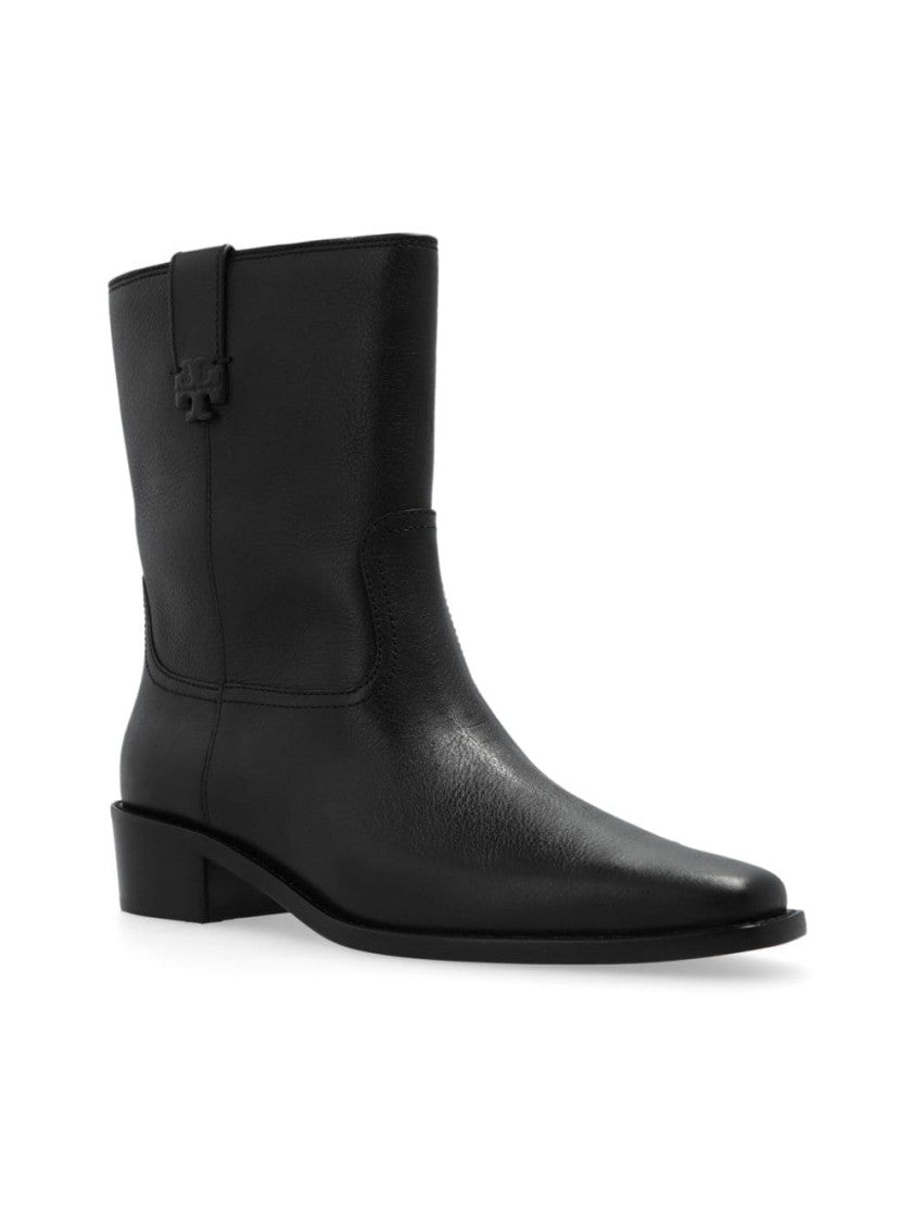 Tory Burch Black City Western Ankle Boot