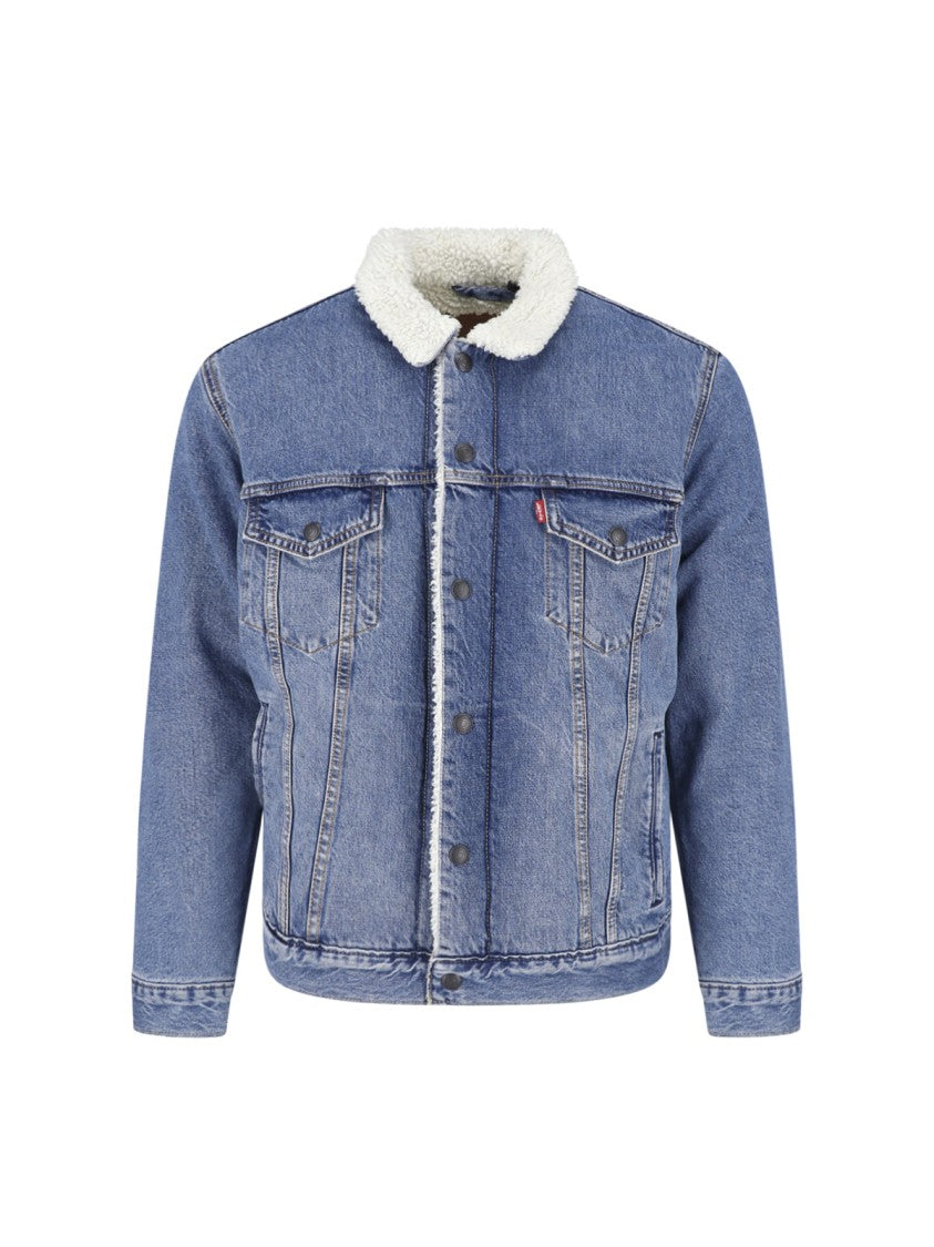 Levi's Strauss Blue Sherpa Trucker Denim Jacket