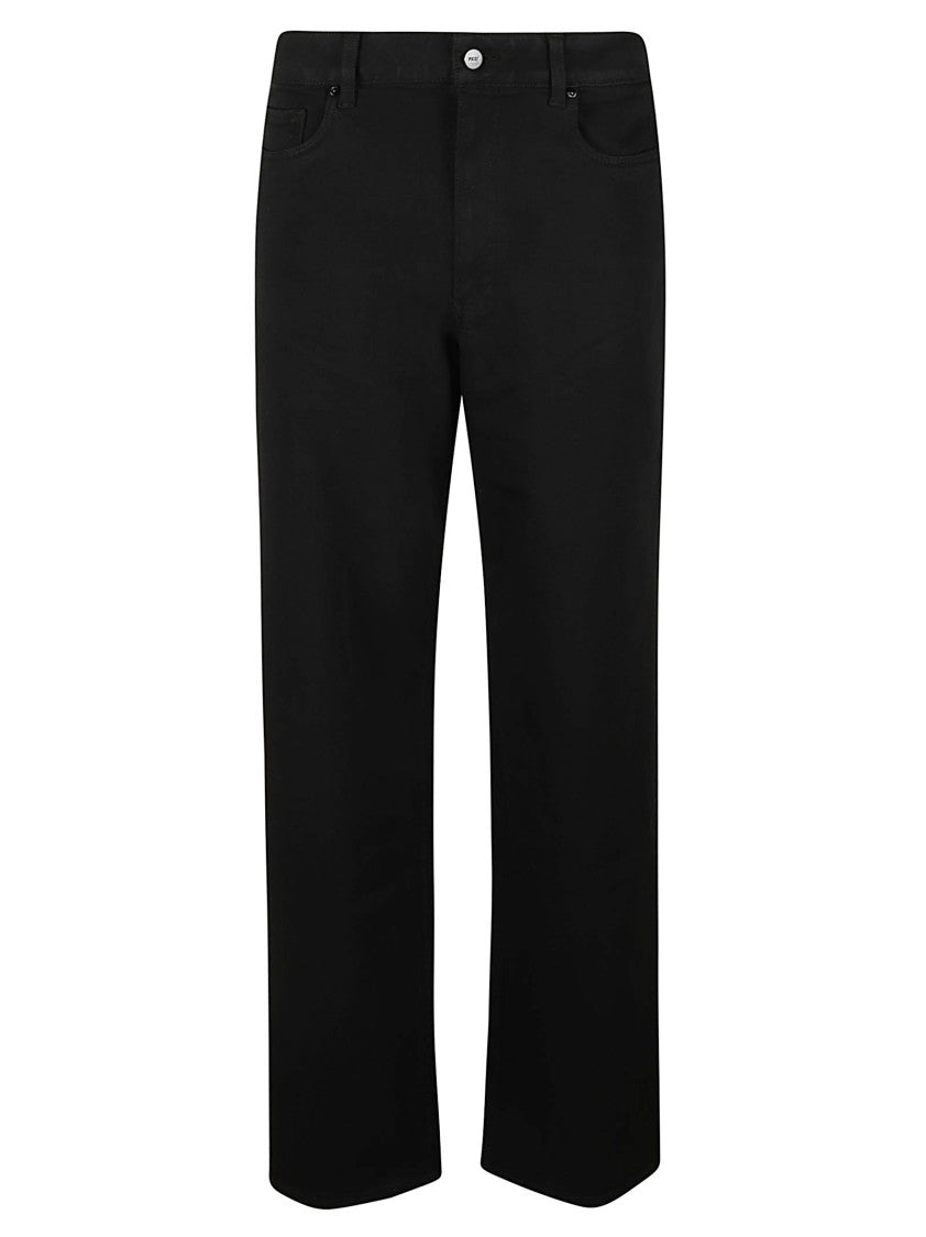 Paige Cropped Wide-Leg Pants With Classic Five-Pocket Design