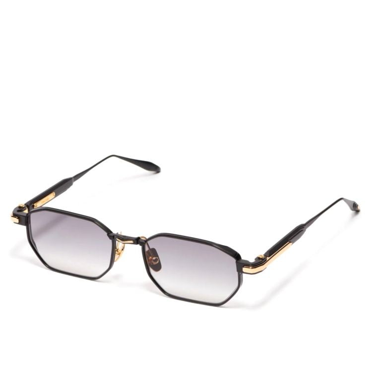 John Dalia Axel Geometric Octagonal Frame Sunglasses With Gold Accents