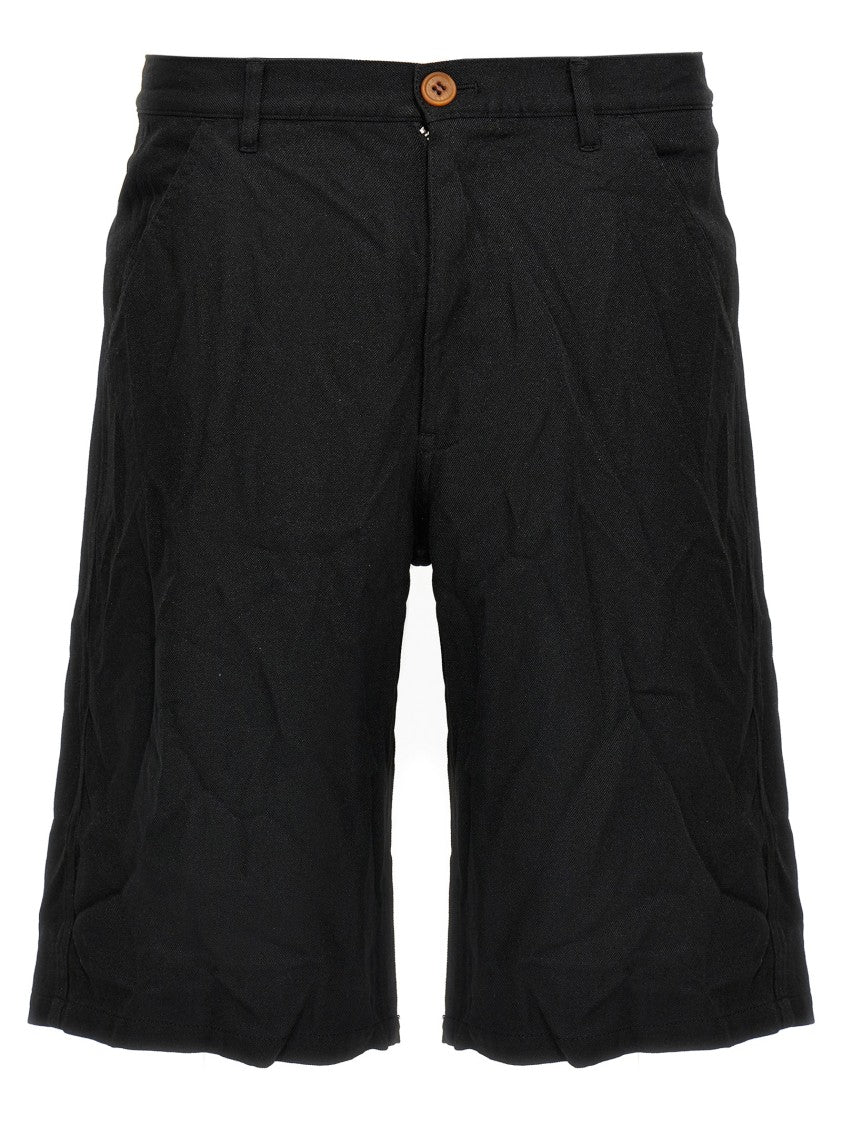 Comme Des Garçons Crumpled Texture Bermuda Shorts