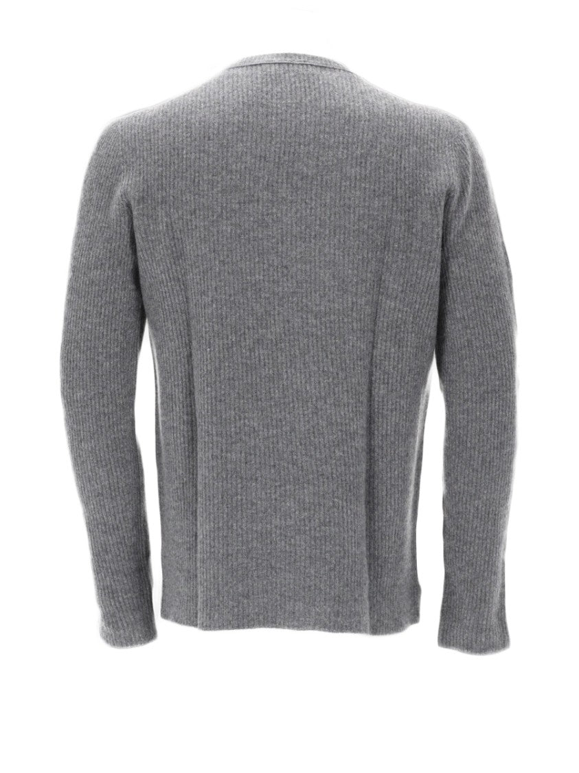 Roberto Collina Grey Cashmere Knit Sweater