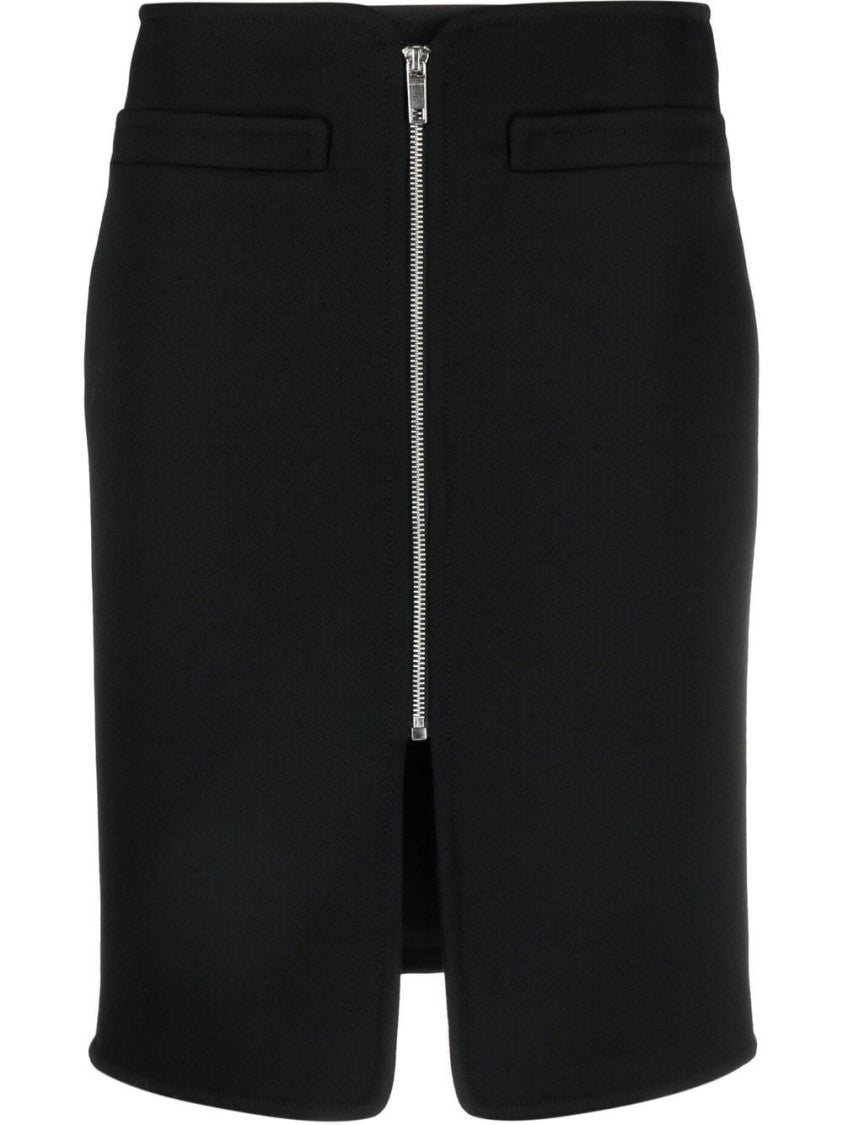 Courrèges Crepe Swallow Long Skirt