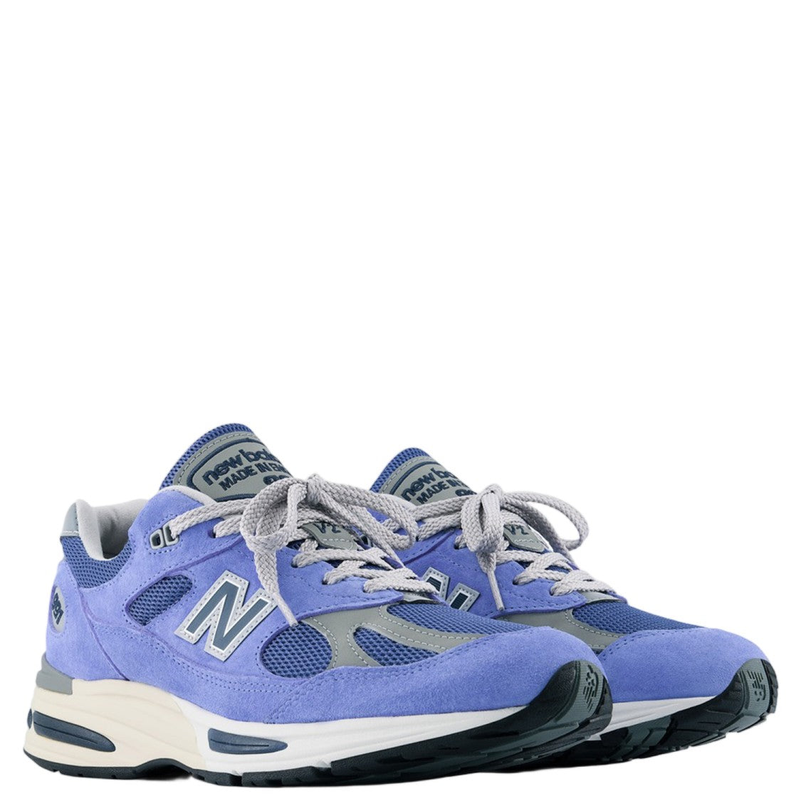 New Balance Blue 991V2 Abzorb Mesh Suede Sneakers
