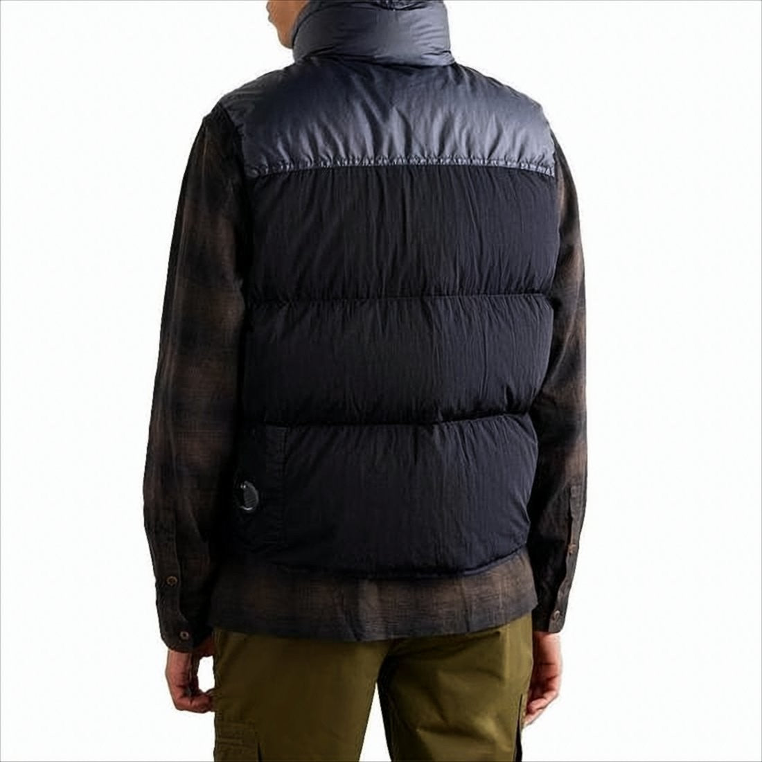 C.P. Company Padded Utility Vest With High Collar And Zipper Closure