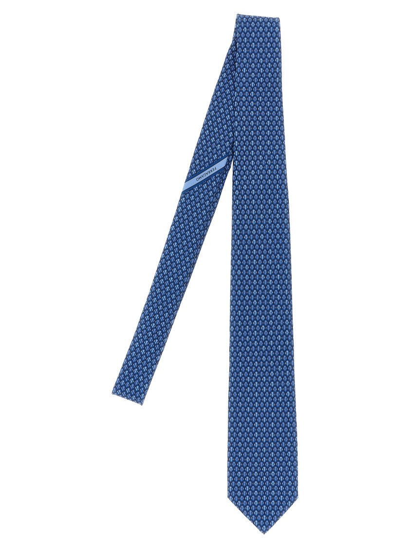 Ferragamo 'Gancini Pois' Print Tie