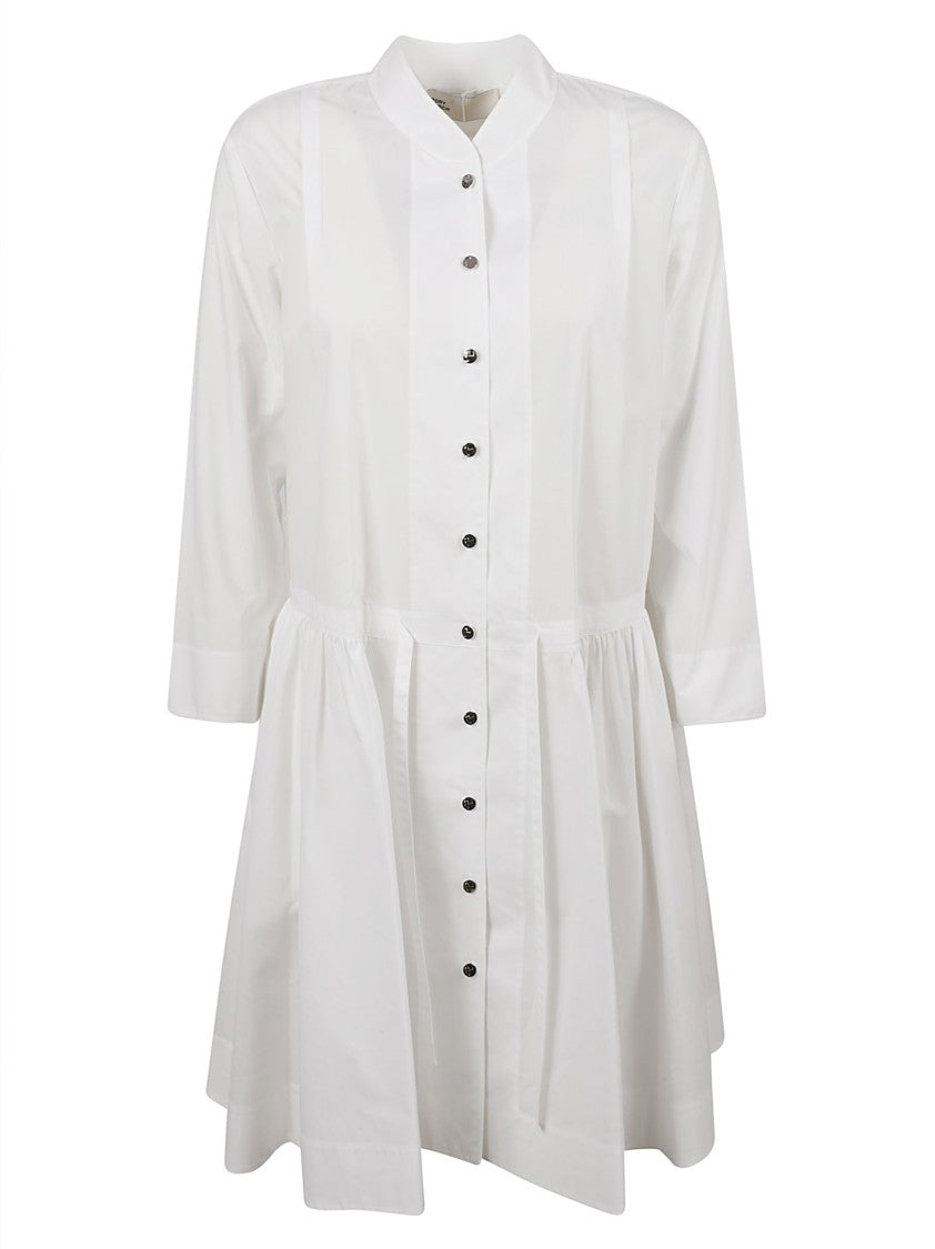 Tory Burch Button-Down Dress With Gathered Waist