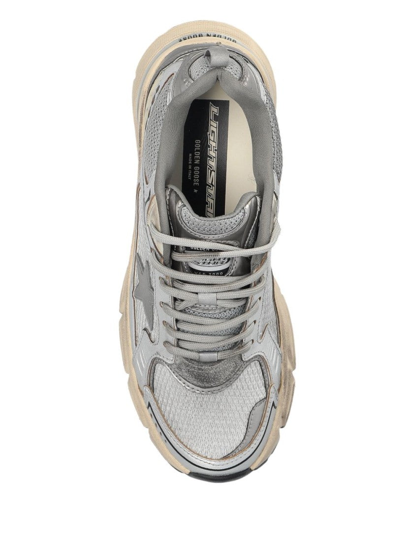 Golden Goose Chunky Sneakers With Mesh And Leather Panels