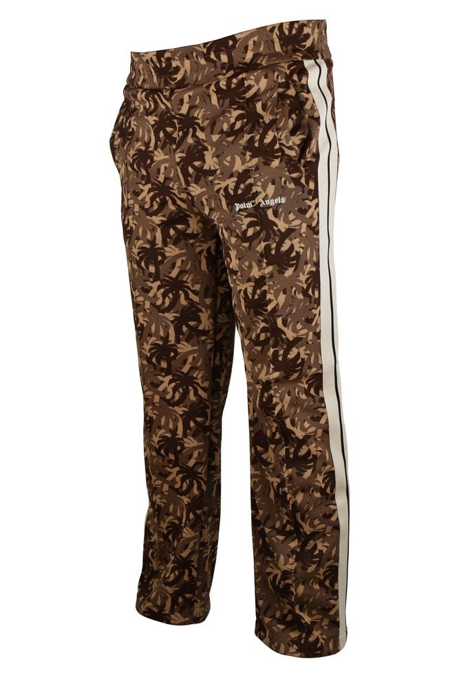 Palm Angels Brown Polyester Jogging Pants