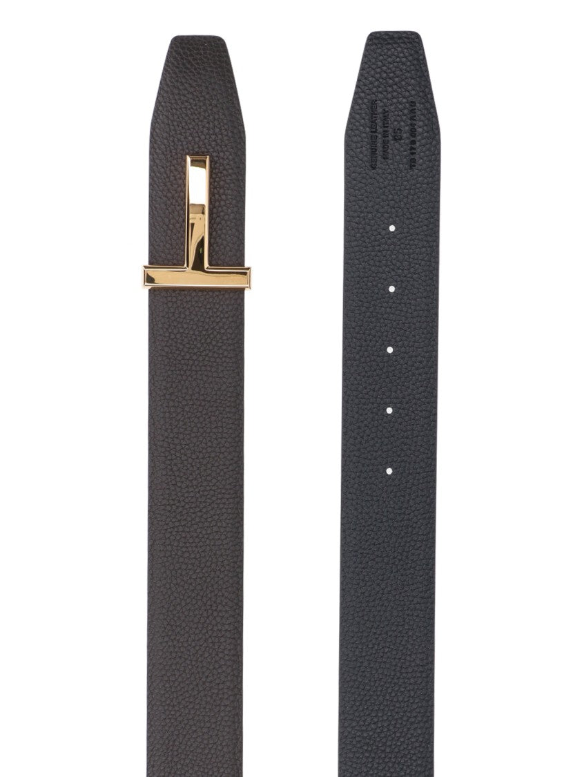 Tom Ford Reversible "T Icon" Belt – Brown/Black