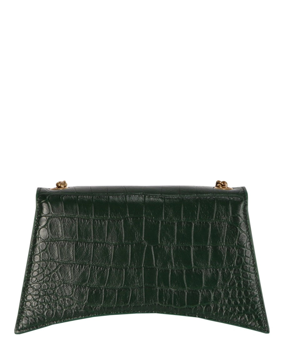 Balenciaga Xs Crocodile Embossed Crush Chain Shoulder Bag
