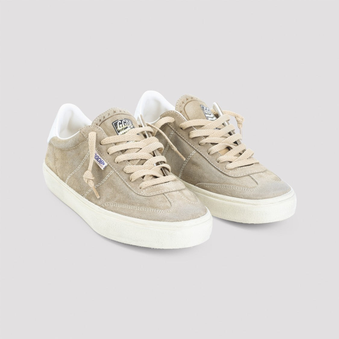 Golden Goose Low-Top Beige Suede Sneakers