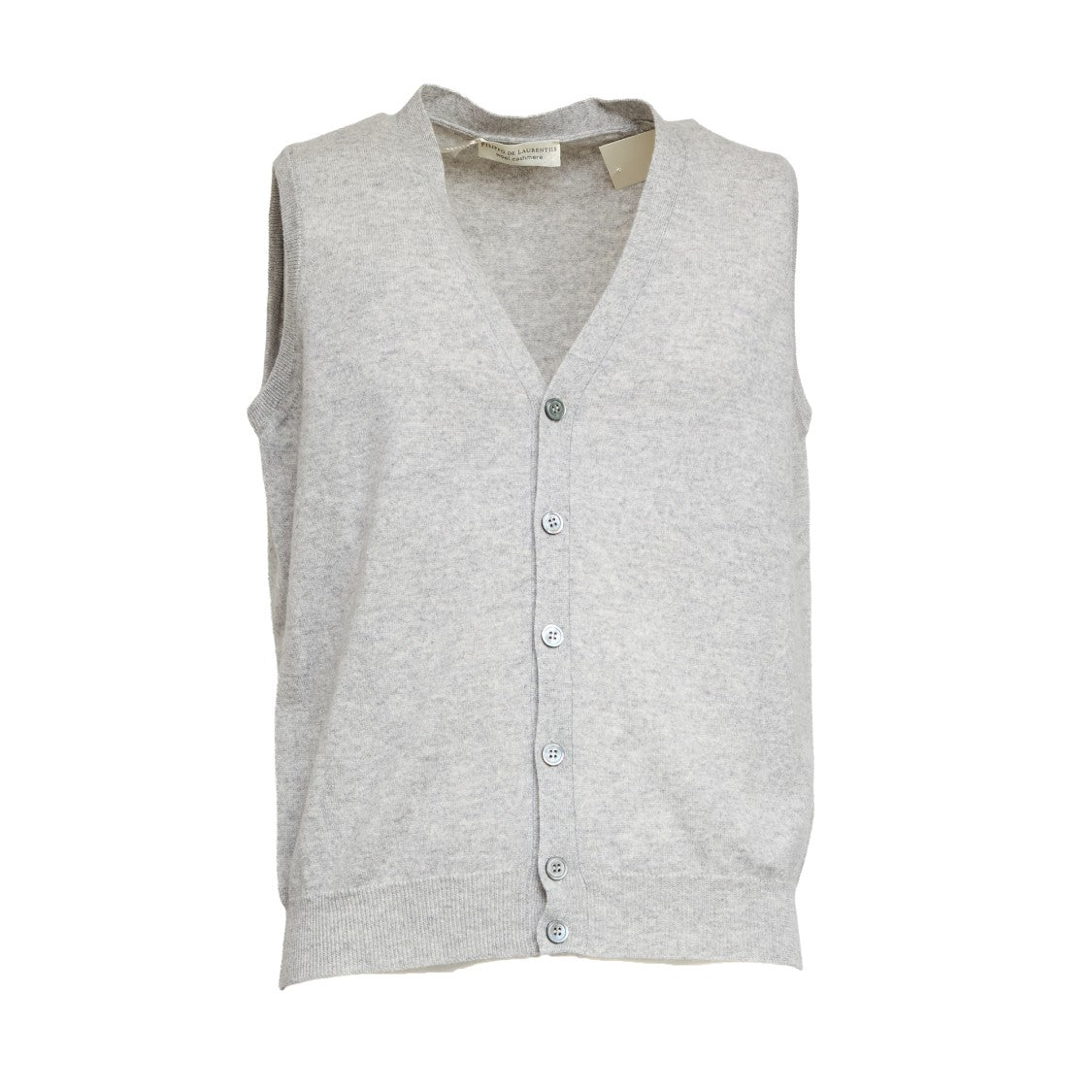 Filippo De Laurentiis Knit Vest With V-Neckline And Ribbed Details