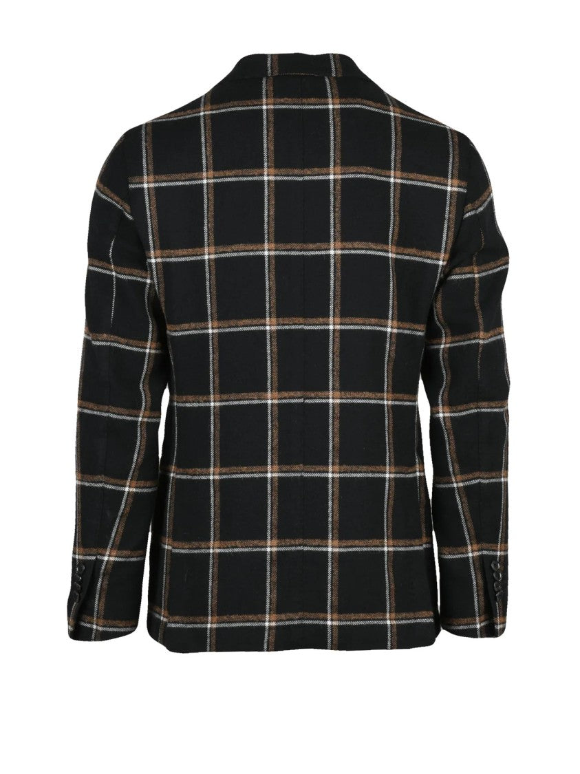 L.B.M. 1911 Wool Blend Jacket With Rounded Silhouette And Button Closure