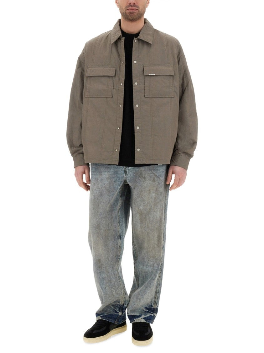 Represent Quilted Overshirt With Dual Chest Pockets
