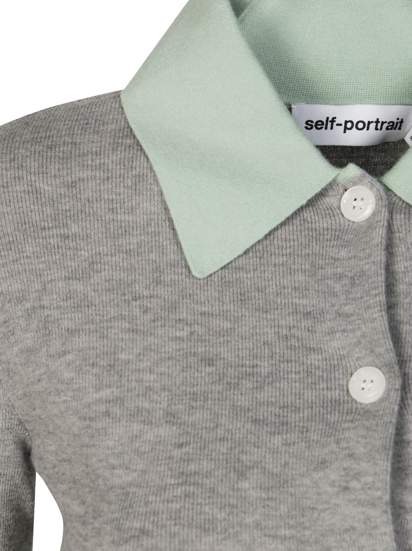 Self-Portrait Merino Wool Cardigan